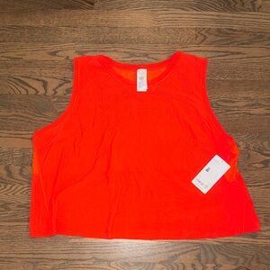Athleta Women's Bright Orange Cropped Tank nwt